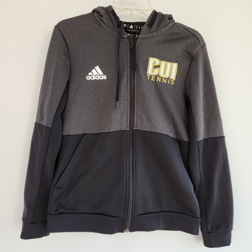 Adidas Gray and Black Tennis Hoodie